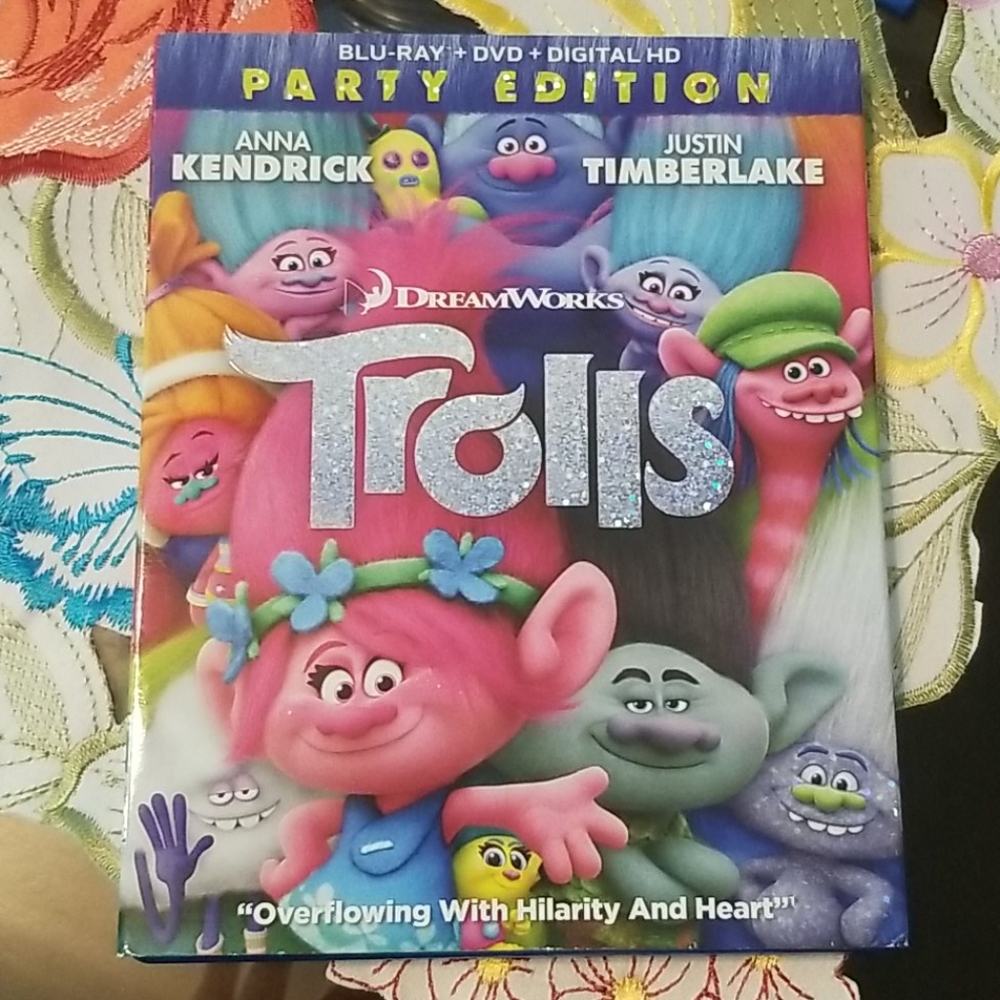 Trolls Party Edition Blu-Ray and DVD